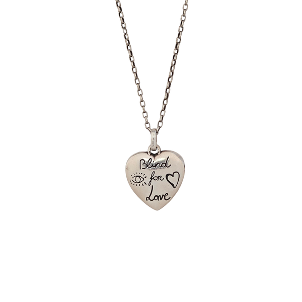 Blind For Love 925 Sterling Silver Necklace