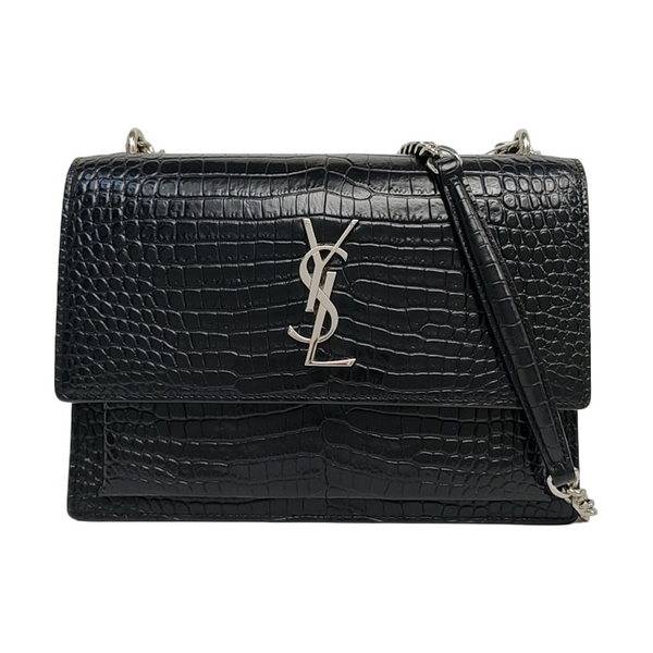 SUNSET Medium Calfskin Black