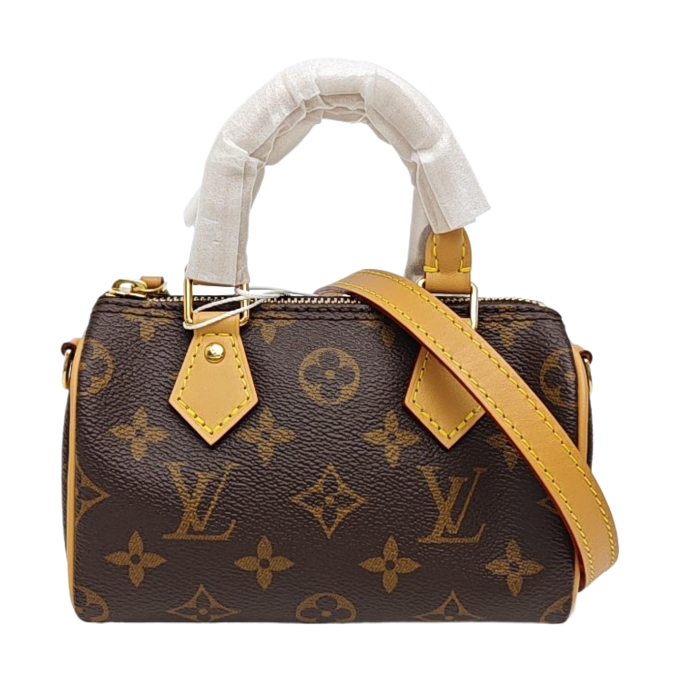 SPEEDY Nano Monogram Coated Canvas Brown