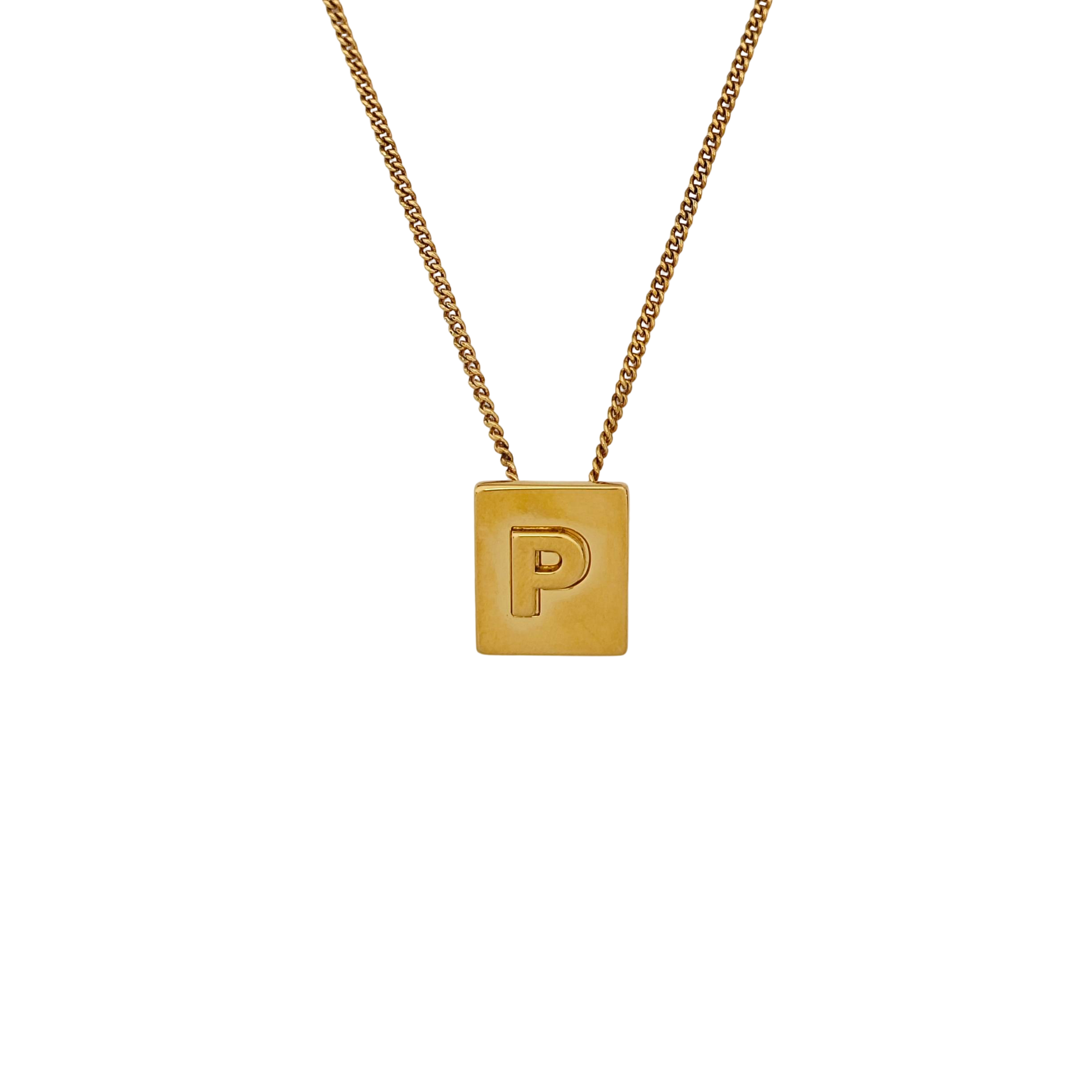 ALPHABET Brass Gold Necklace