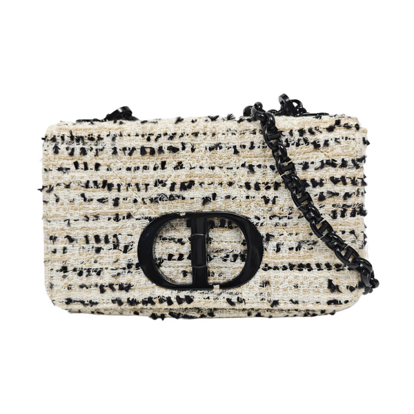 Dior Caro Small Cannage Wool White