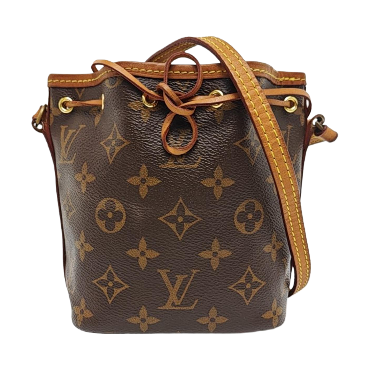 NÉONOÉ Nano Monogram Coated Canvas Brown