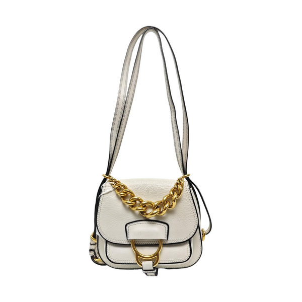 Calfskin Shoulder Bag White