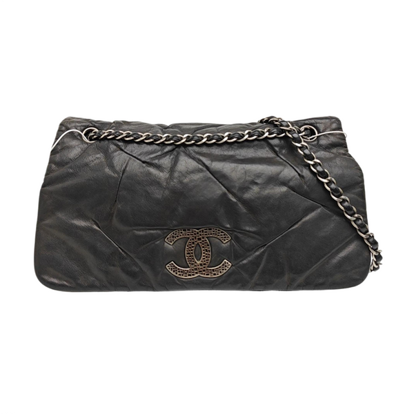 Calfskin Shoulder Bag Black