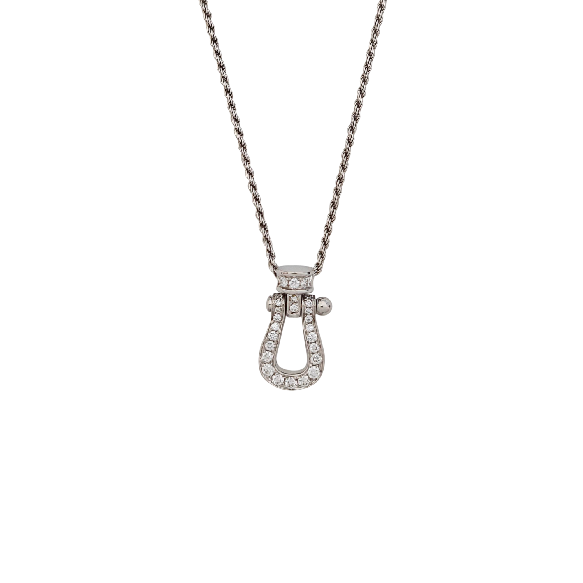 Force 10 18k White Gold Silver Necklace