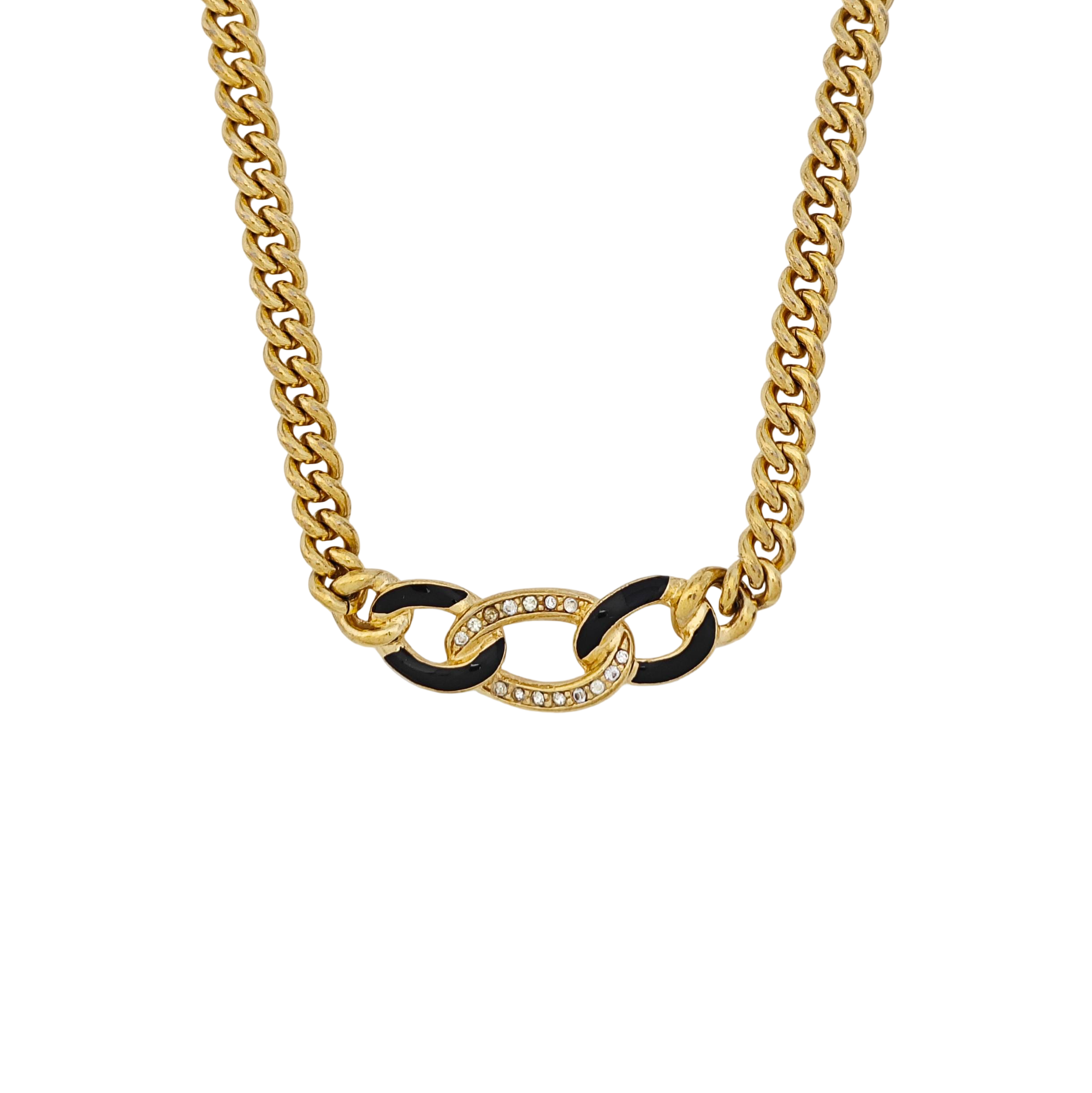 Twist Round Metal Gold Necklace