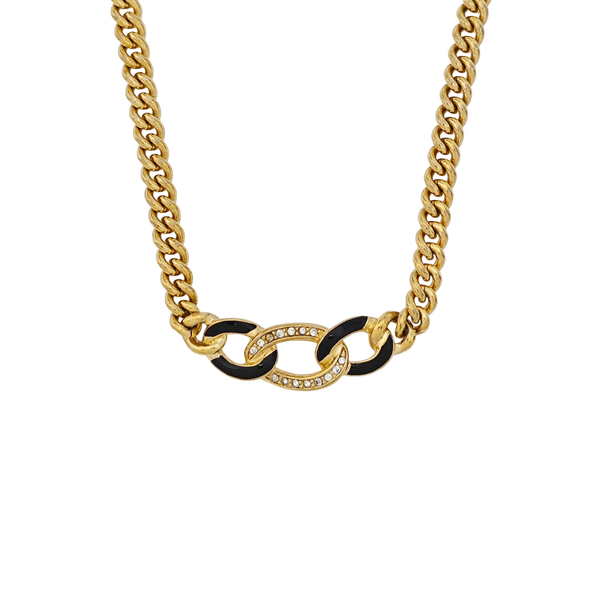 Twist Round Metal Gold Necklace