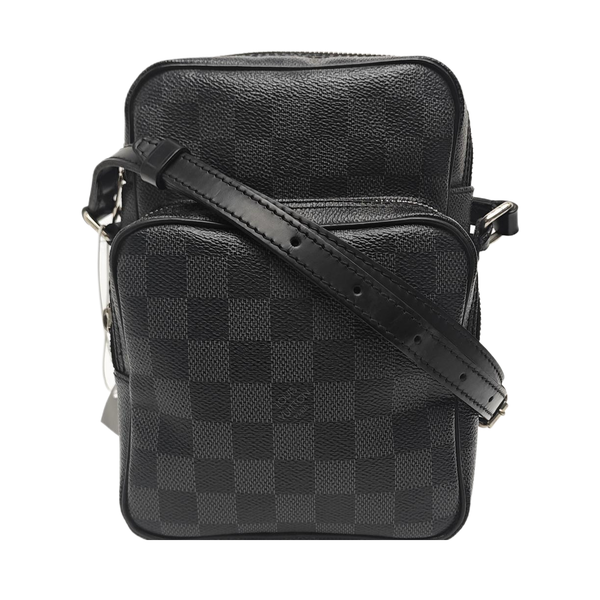 REM Damier Graphite Coated Canvas Gray