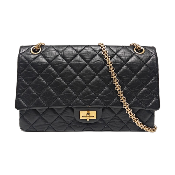 2.55 227 (jumbo) Quilted Calfskin Black