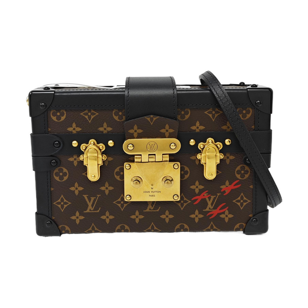 PETITE MALLE Monogram Coated Canvas Brown