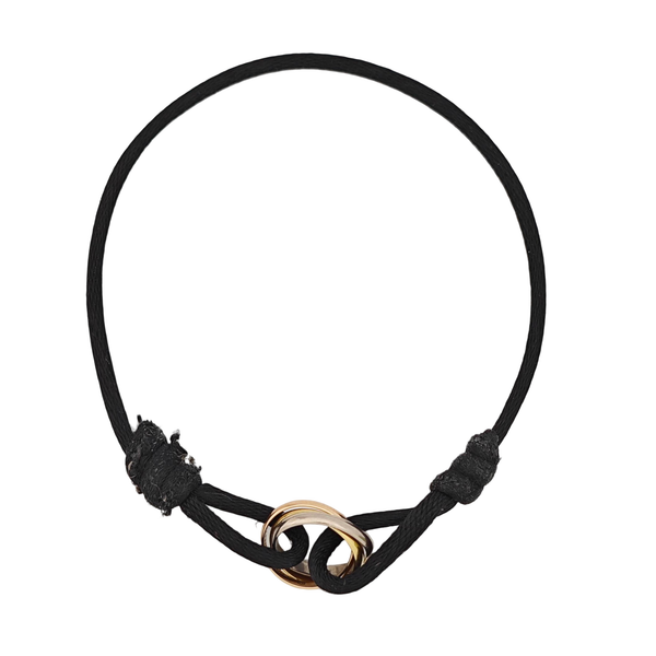 TRINITY Fabric Black Bracelet