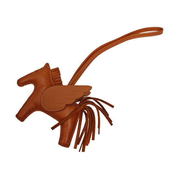 Leather Bag Charm Brown
