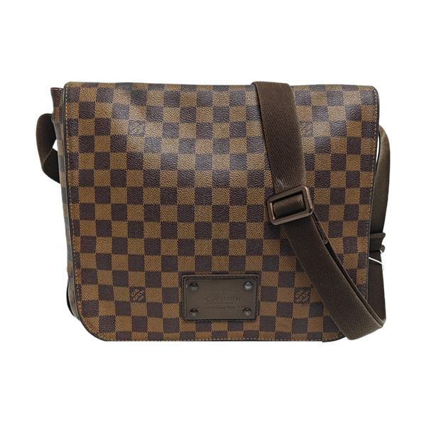 BROOKLYN MM Damier Ebene Coated Canvas Brown