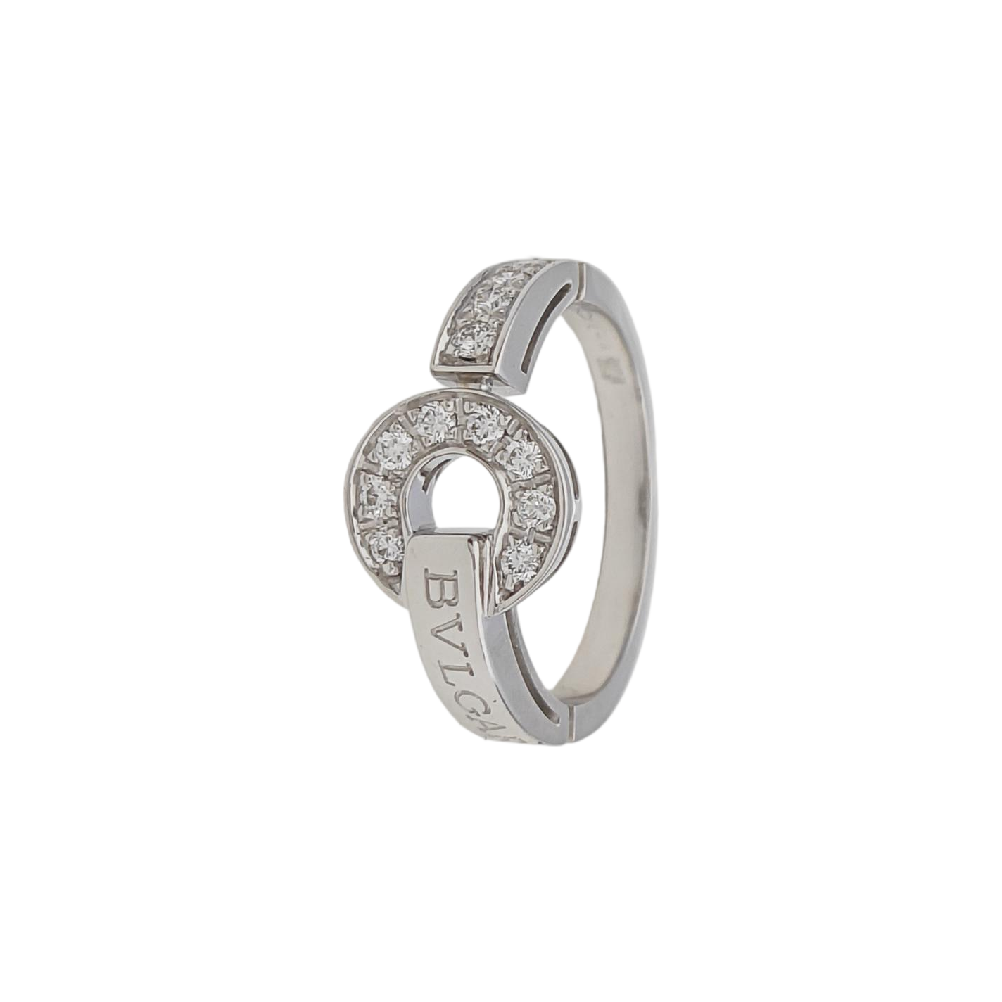 BVLGARI BVLGARI 18k White Gold Silver Ring EU 56