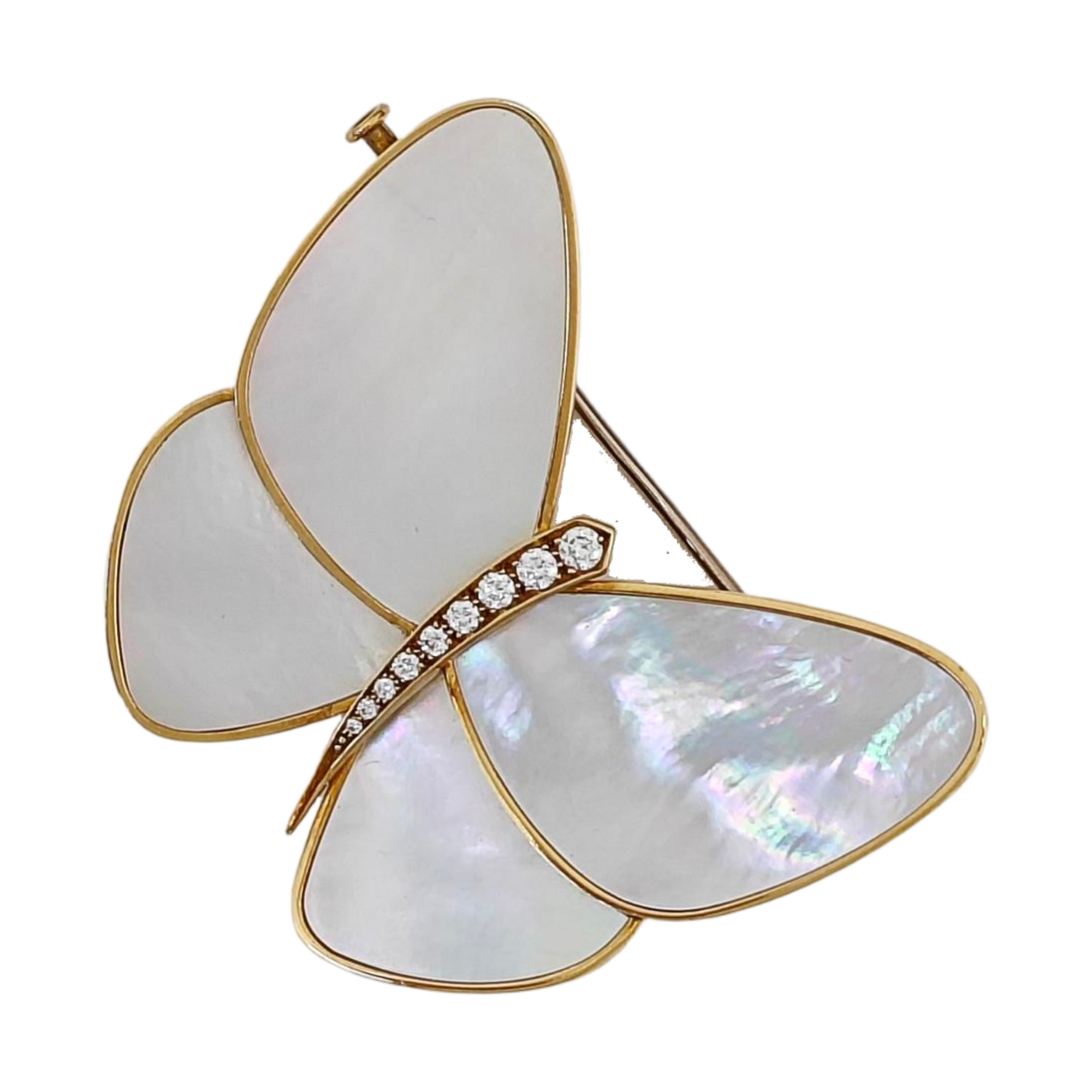 Butterflies 18k Rose Gold Brooch