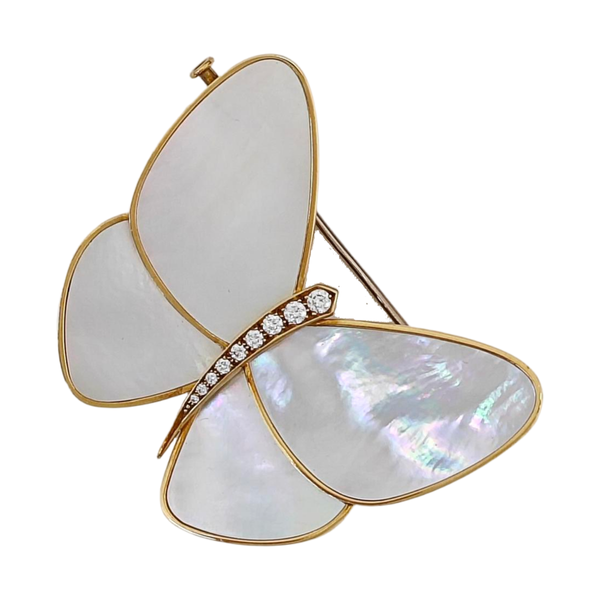 Butterflies 18k Rose Gold Brooch