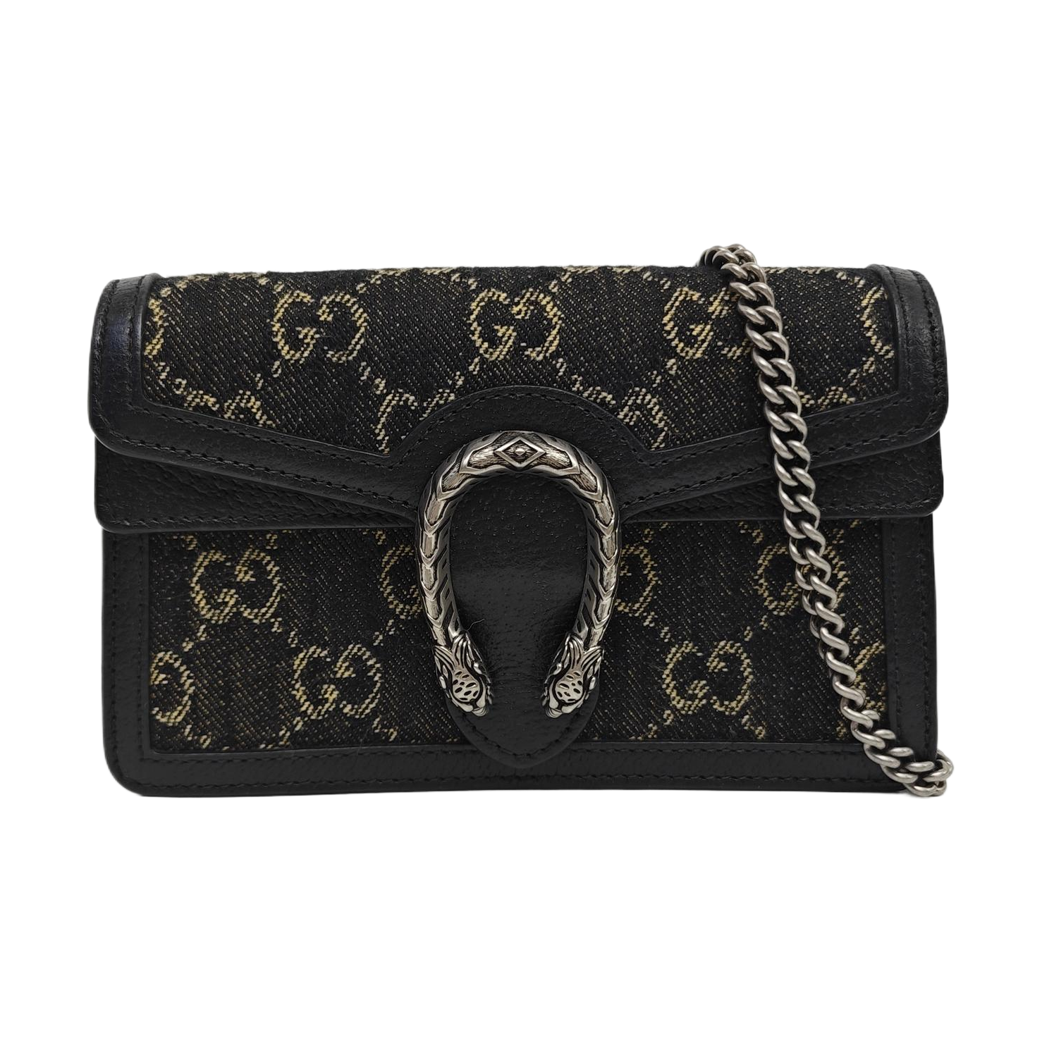 Dionysus Super Mini Monogram Denim Black