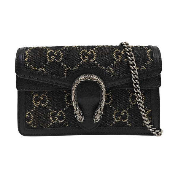 Dionysus Super Mini Monogram Denim Black