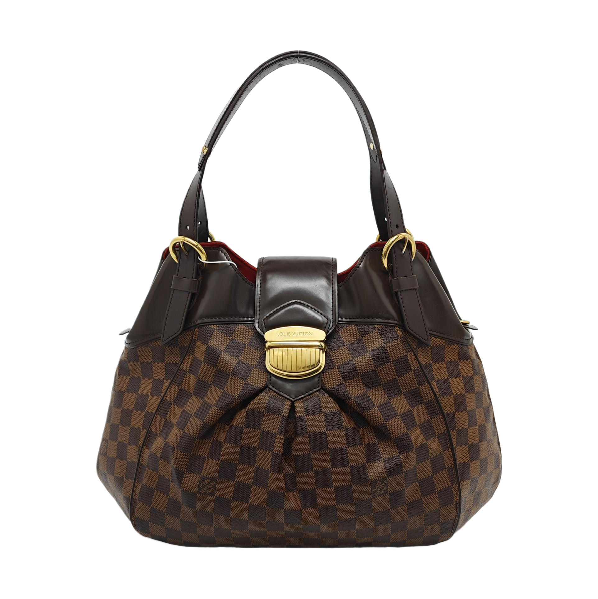 SISTINA MM Damier Ebene Coated Canvas Brown