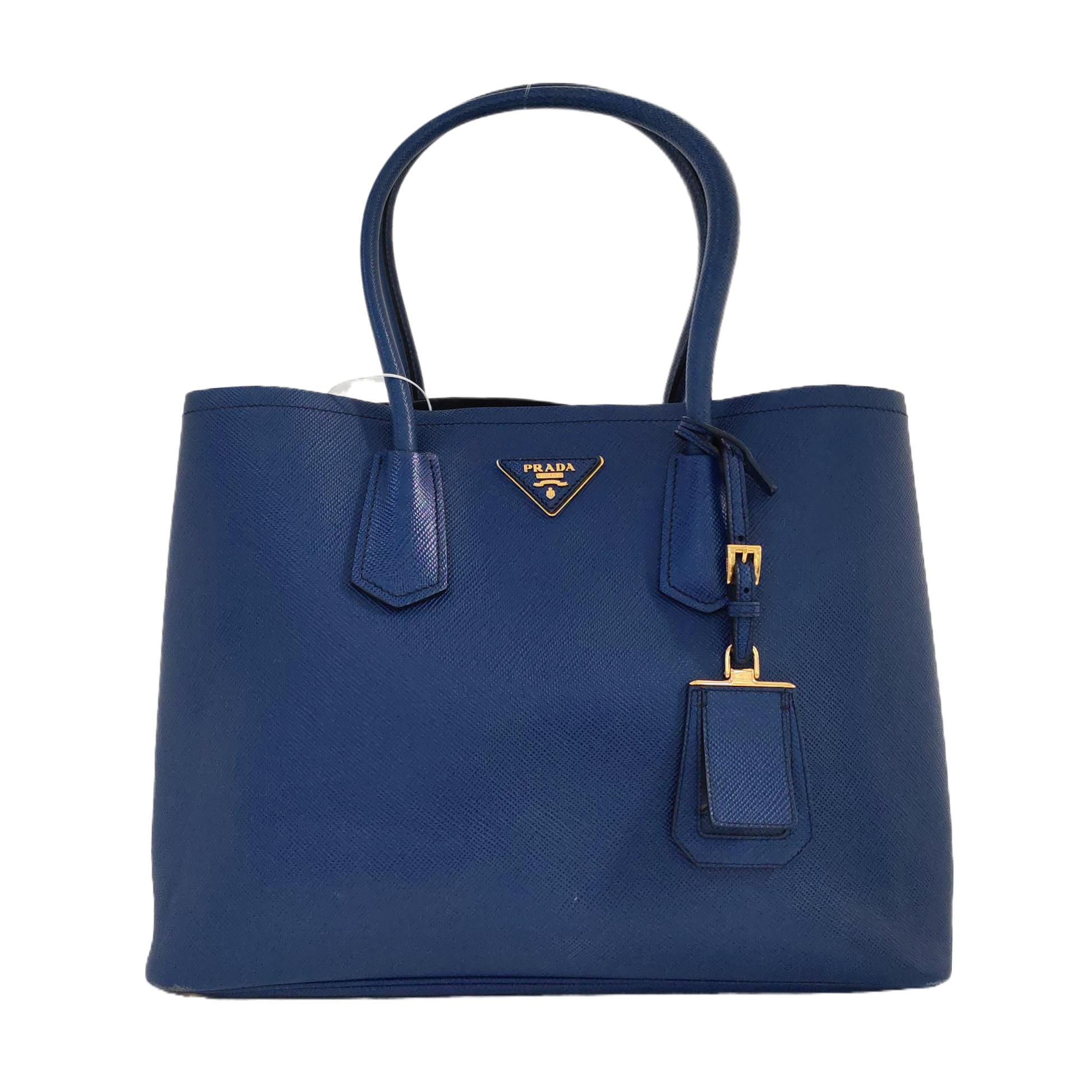 Authenticated pre-owned  Double Saffiano Calfskin Blue - Tote Bag at Looply