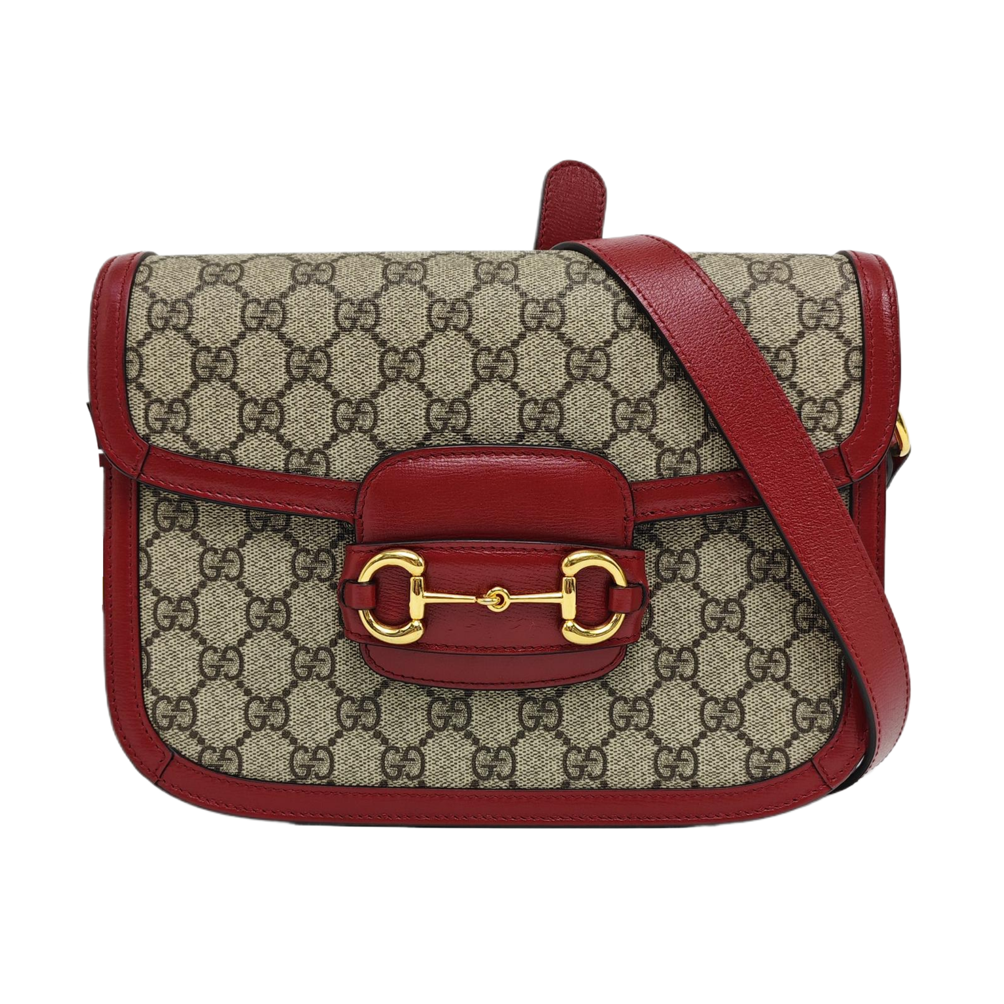Horsebit 1955 Small Monogram Coated Canvas Beige