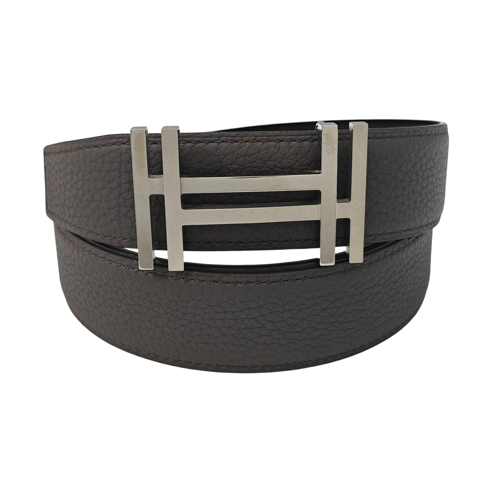 Leather Belt Gray