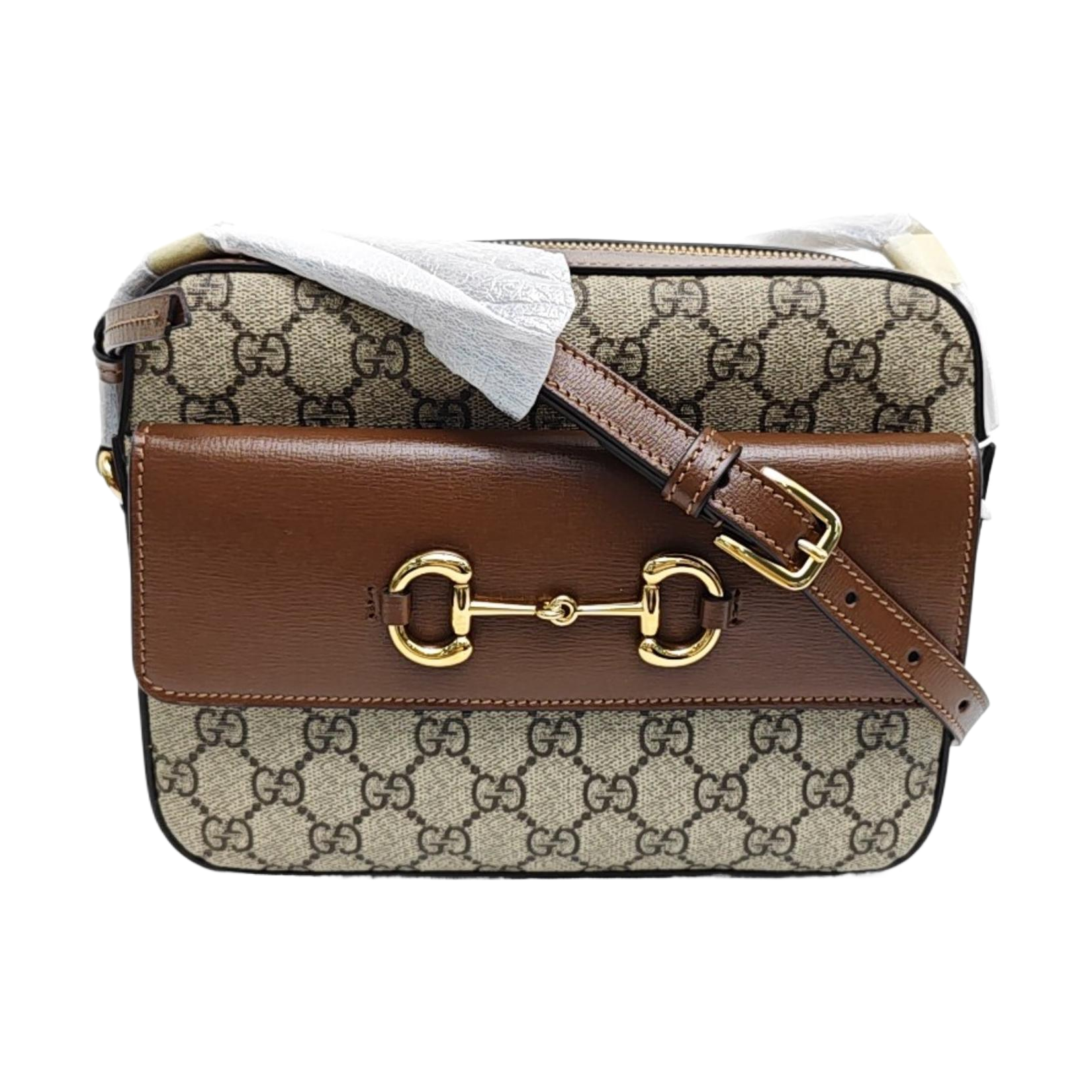 Horsebit 1955 Small Coated Canvas Beige