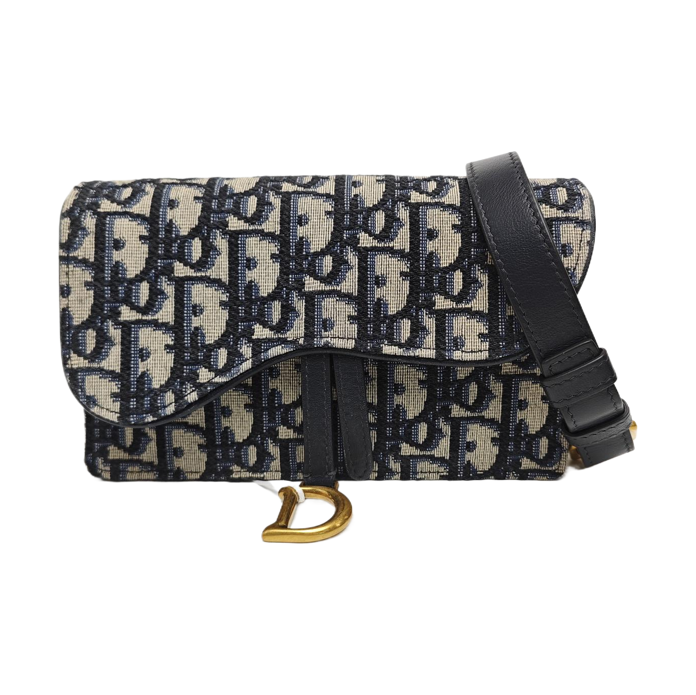 Saddle Mini Oblique Canvas Blue