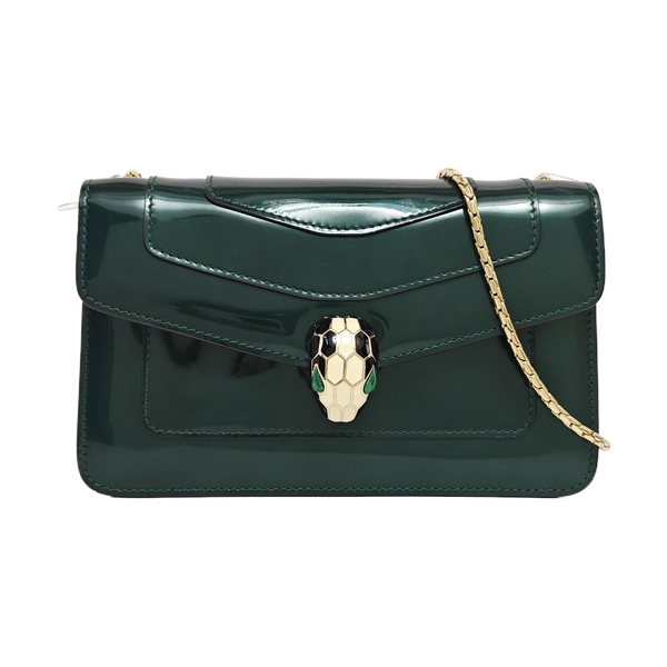 SERPENTI FOREVER Small Patent Leather Green