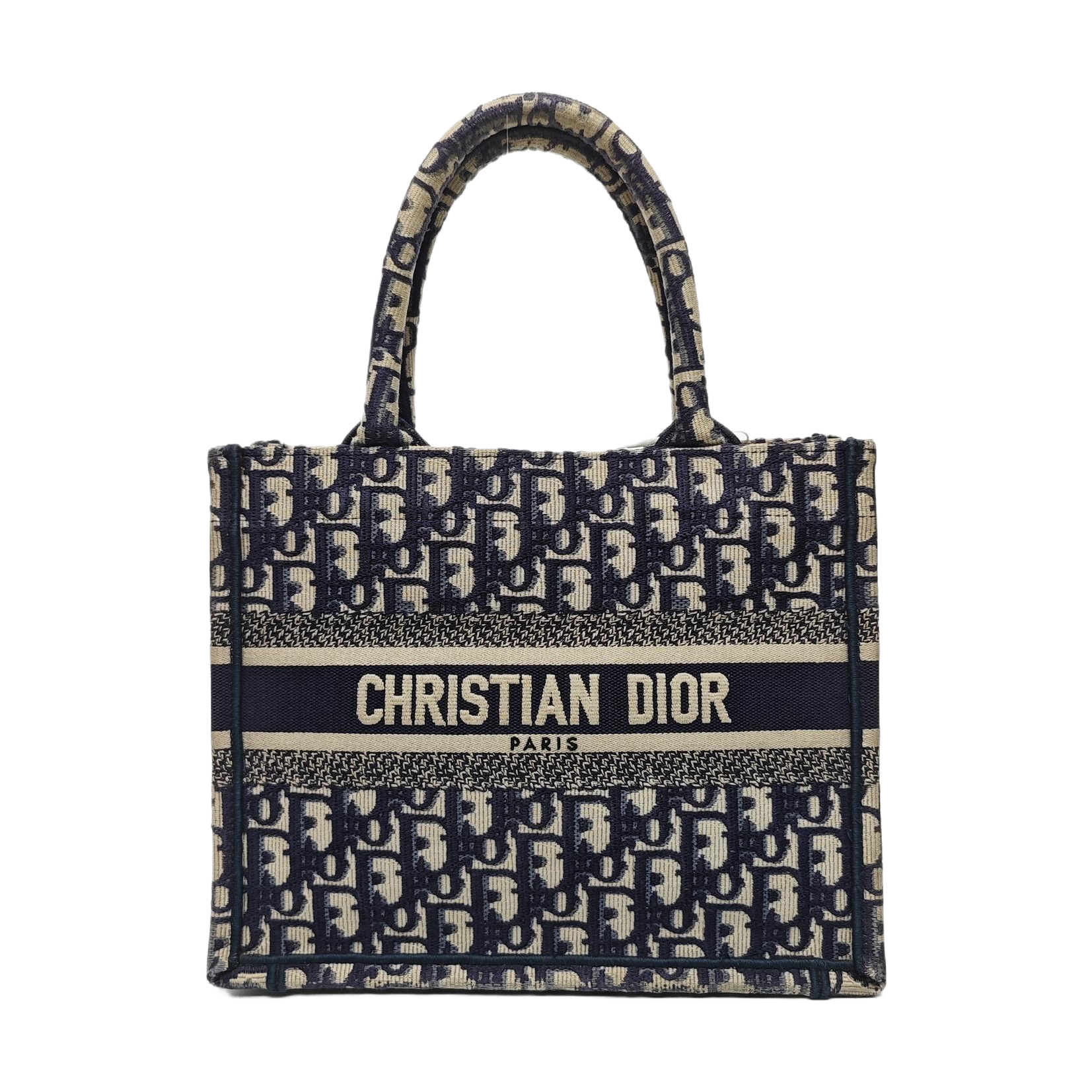 Book Tote Small Oblique Canvas Blue