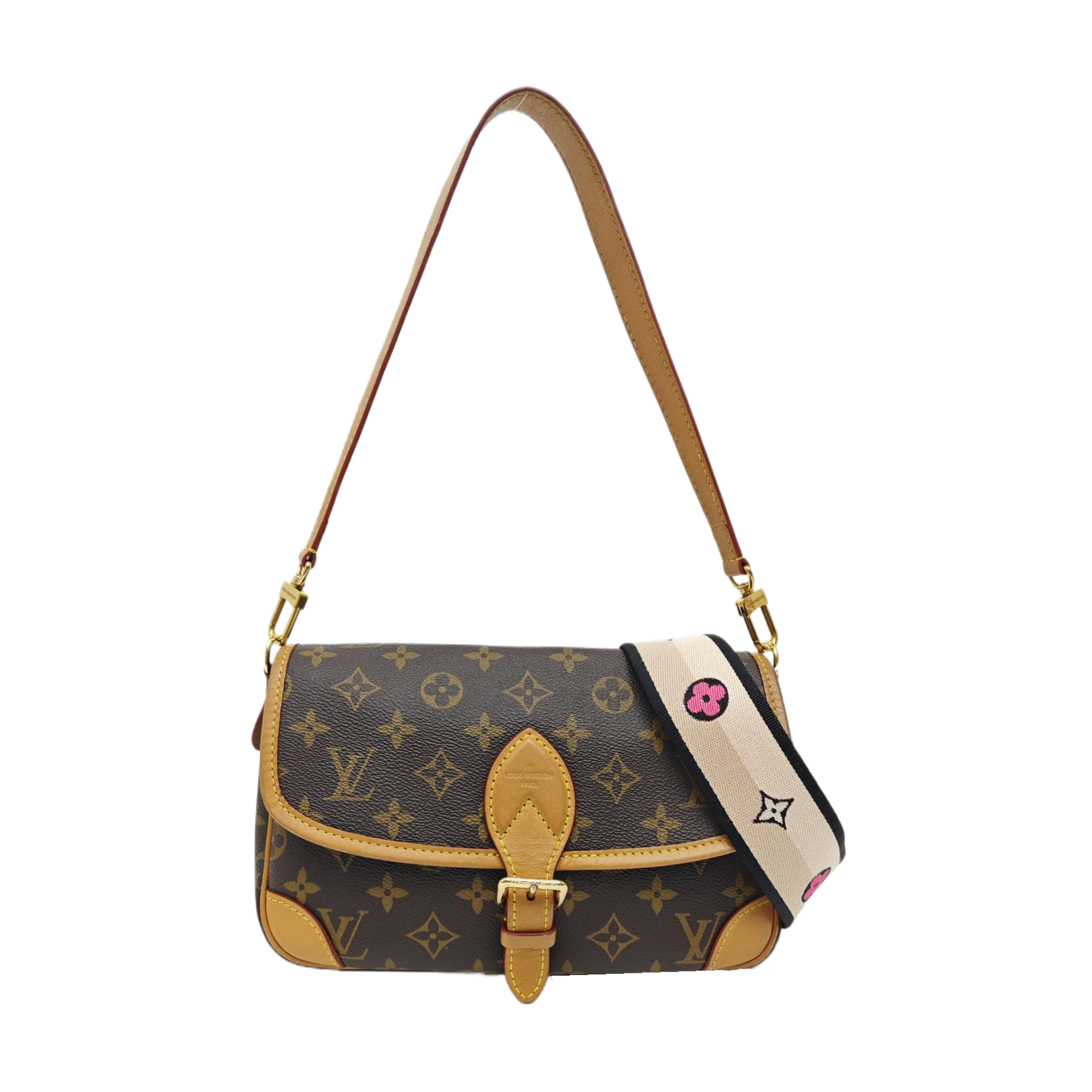 DIANE Monogram Coated Canvas Brown