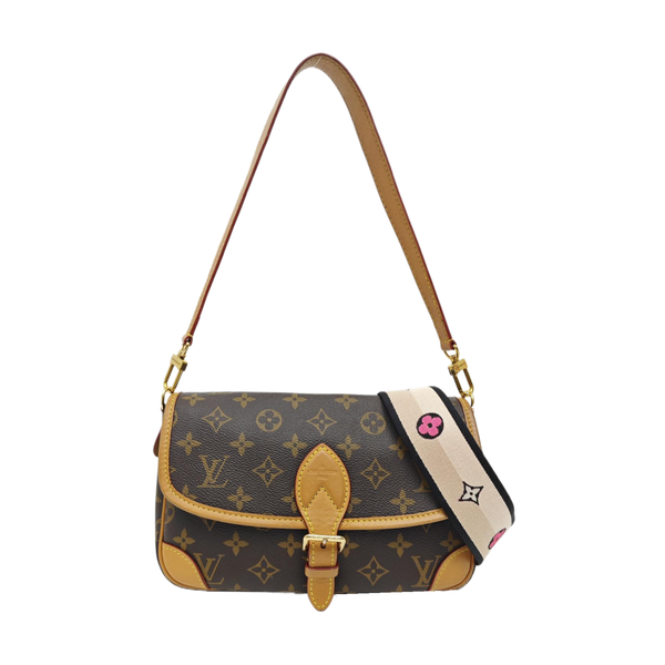 DIANE Monogram Coated Canvas Brown