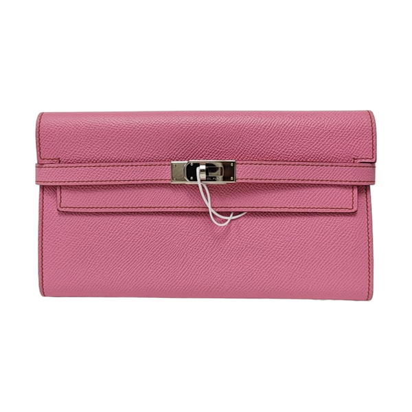 Authenticated pre-owned  Kelly Epsom Pink Wallet - Wallet at Looply