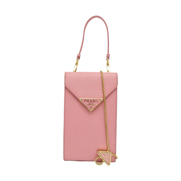 Saffiano Calfskin Shoulder Bag Pink