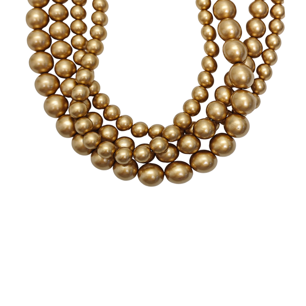 Faux Pearl Gold Necklace
