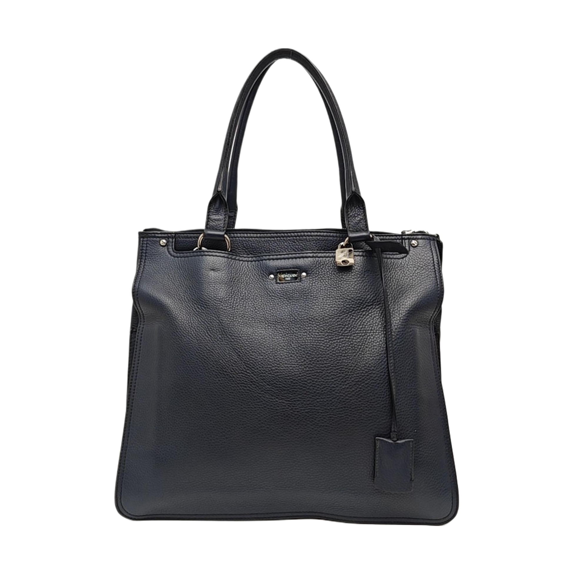 Calfskin Top Handle Bag Blue