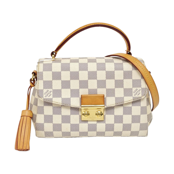CROISETTE Damier Azur Coated Canvas White