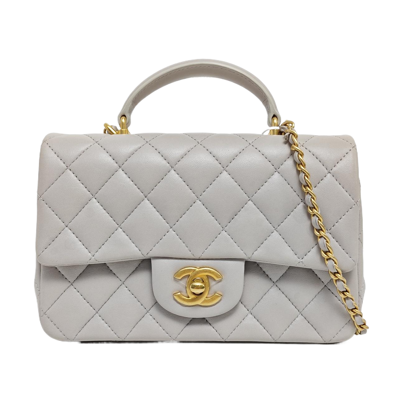 Quilted Lambskin Gray