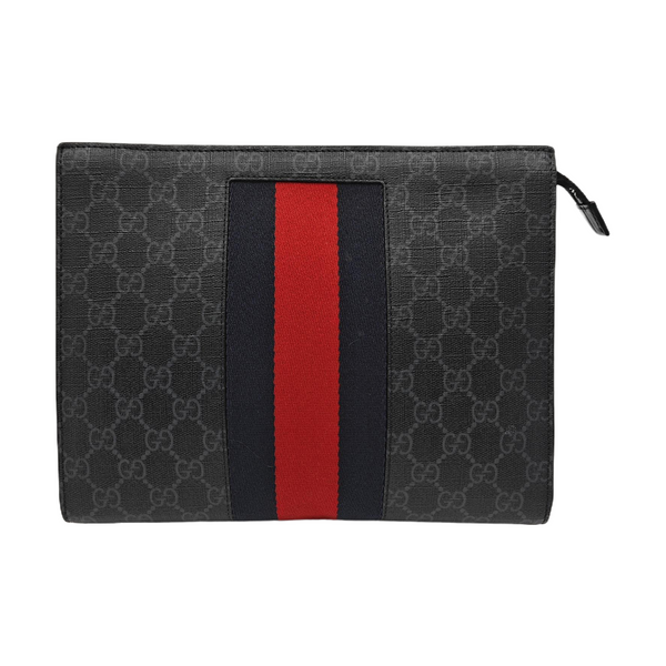 GG Supreme Monogram Coated Canvas Gray