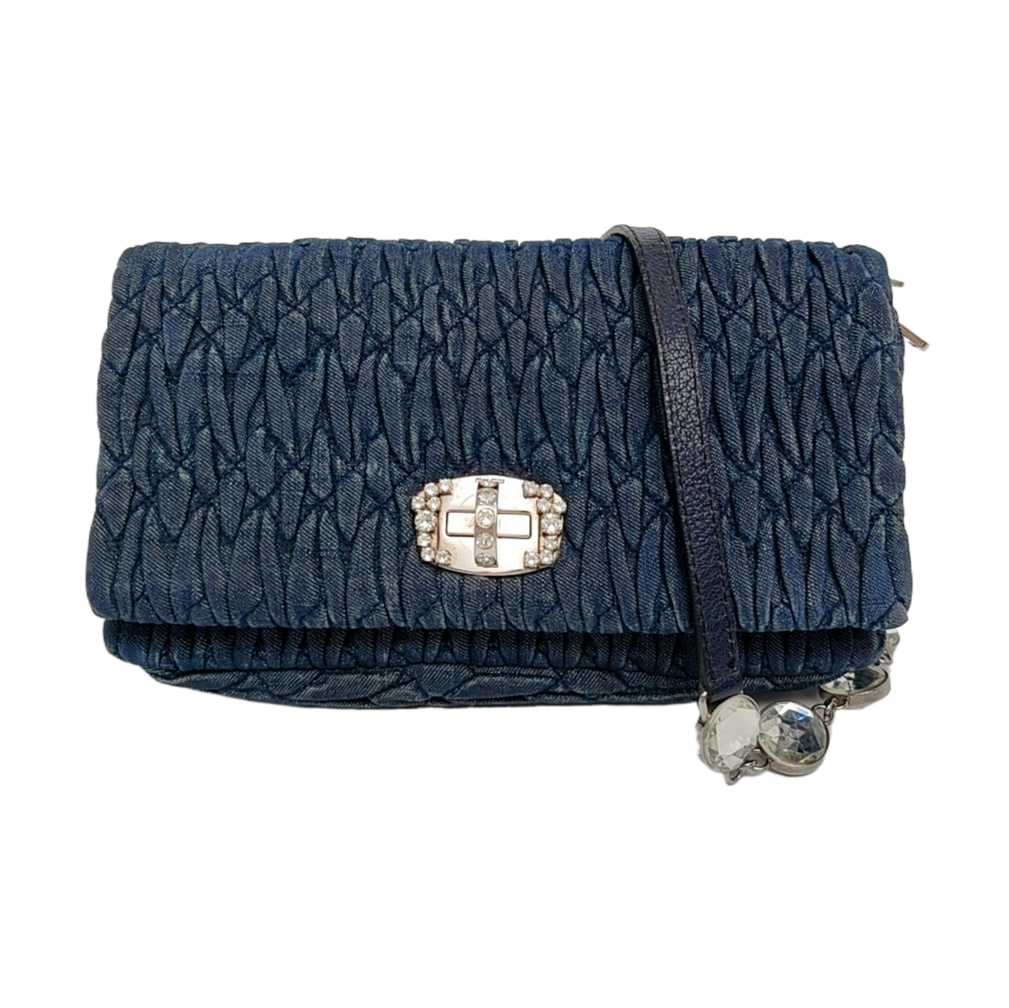 Crystal Quilted Denim Blue