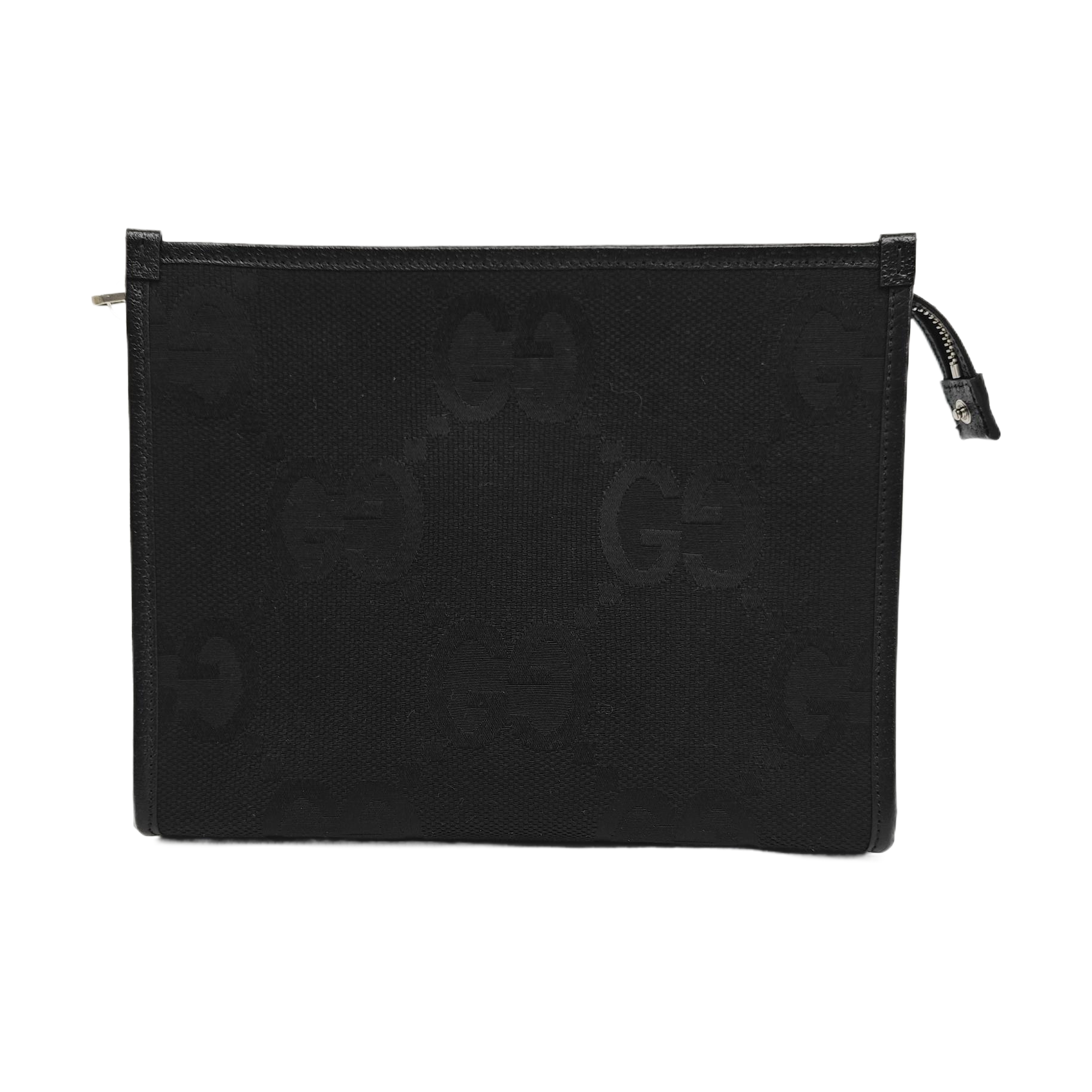 Monogram Fabric Clutch Black