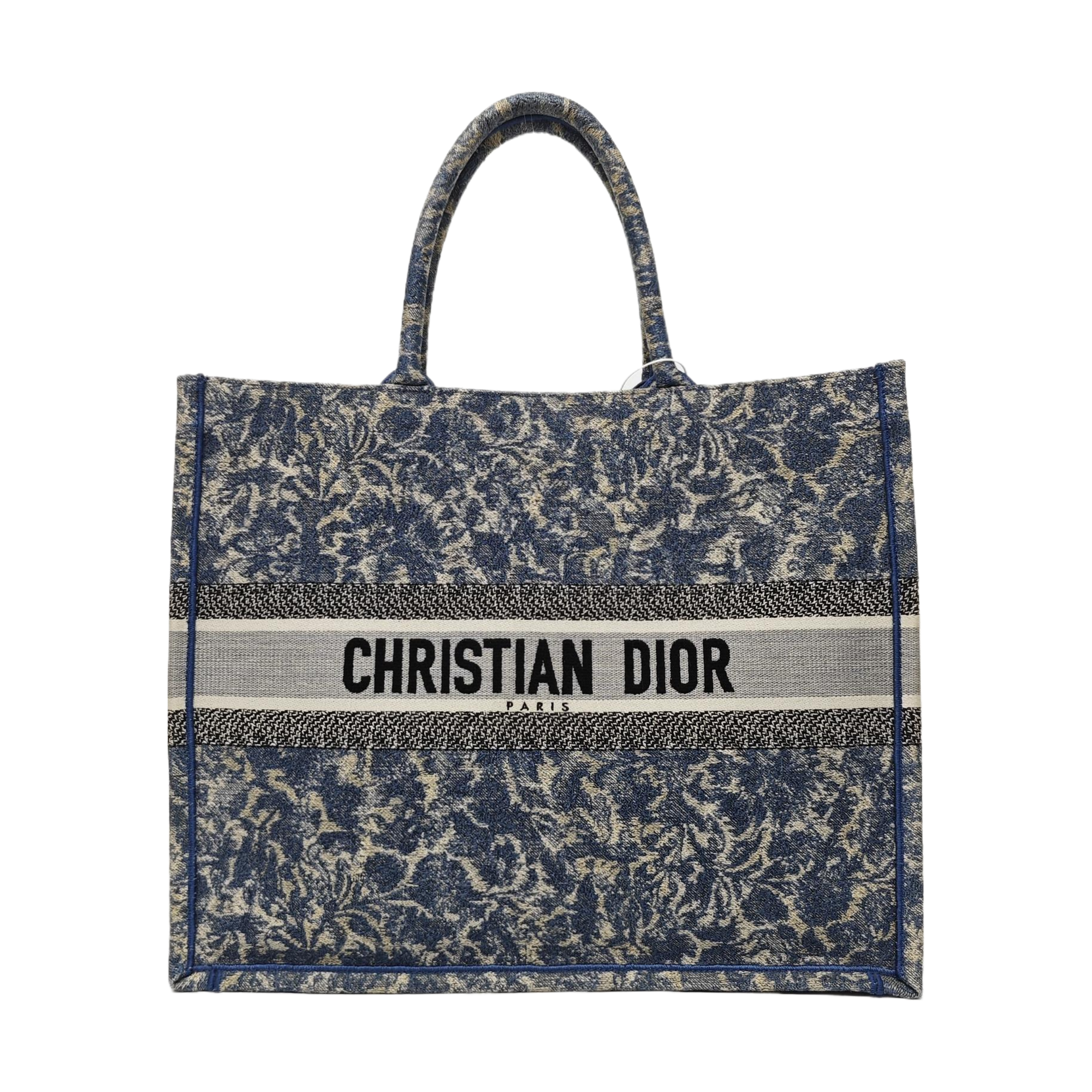 Book Tote Large Canvas Blue