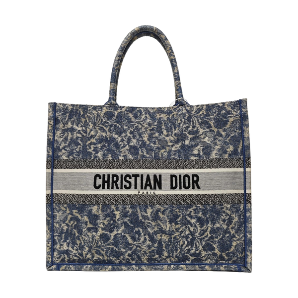 Book Tote Large Canvas Blue