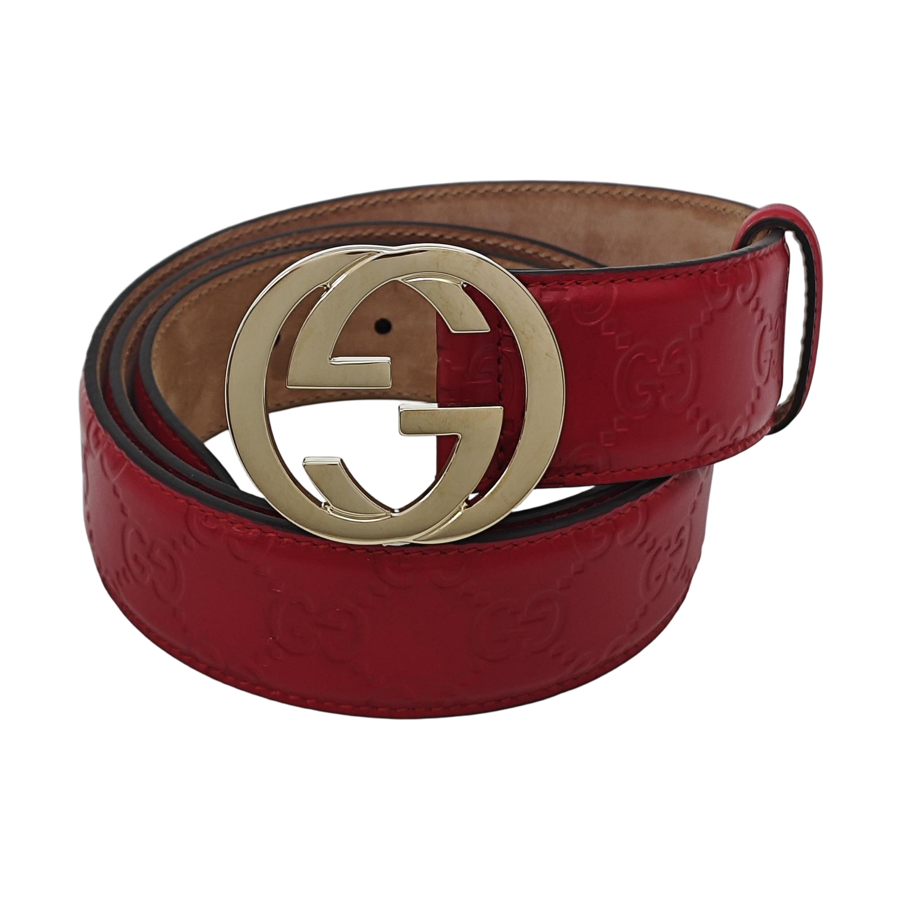 Leather Belt Red
