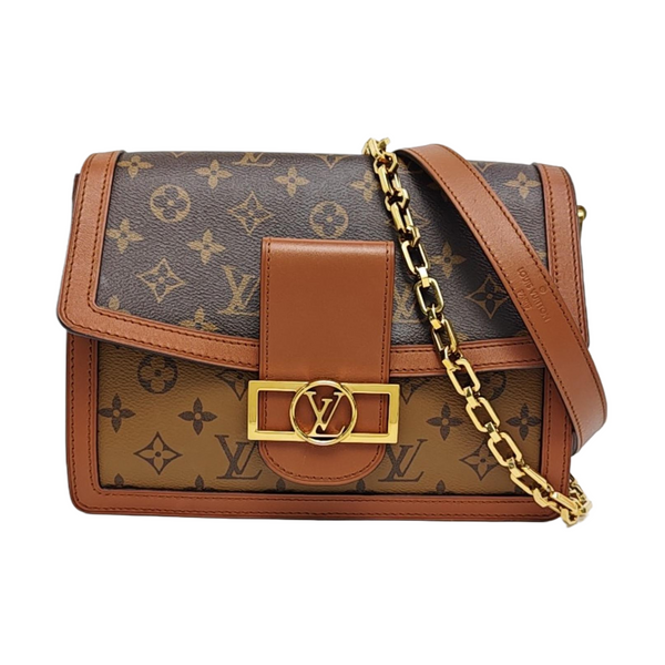 DAUPHINE MM Monogram Coated Canvas Brown