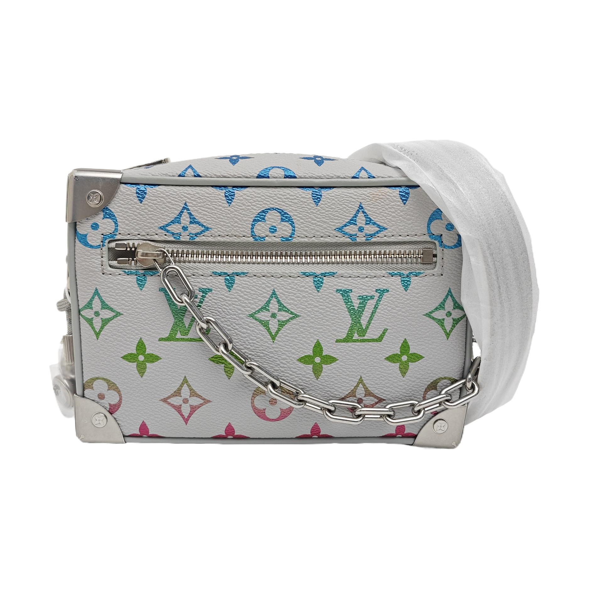 SOFT TRUNK Mini Monogram Coated Canvas White
