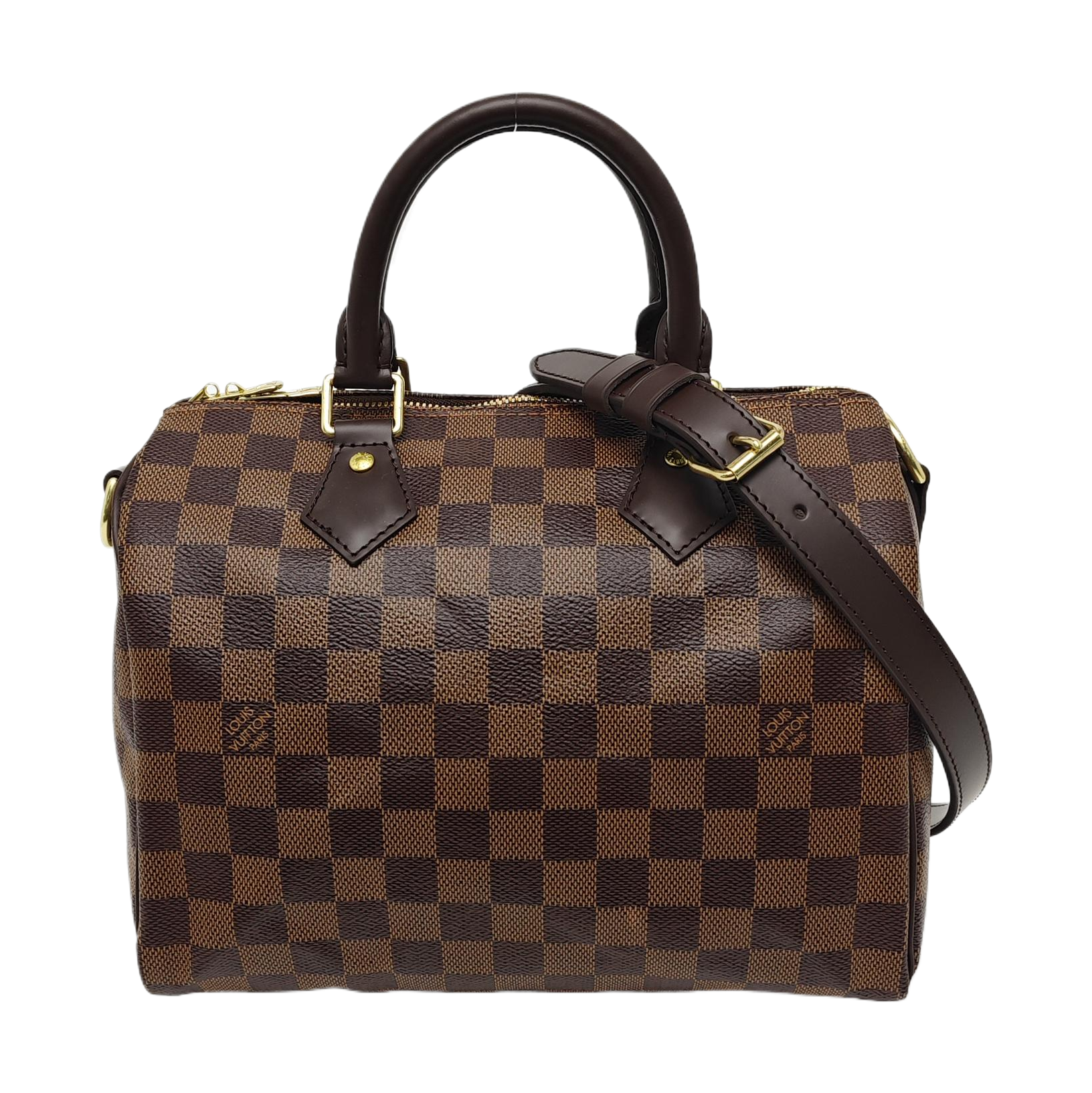 SPEEDY 25 Damier Ebene Coated Canvas Brown