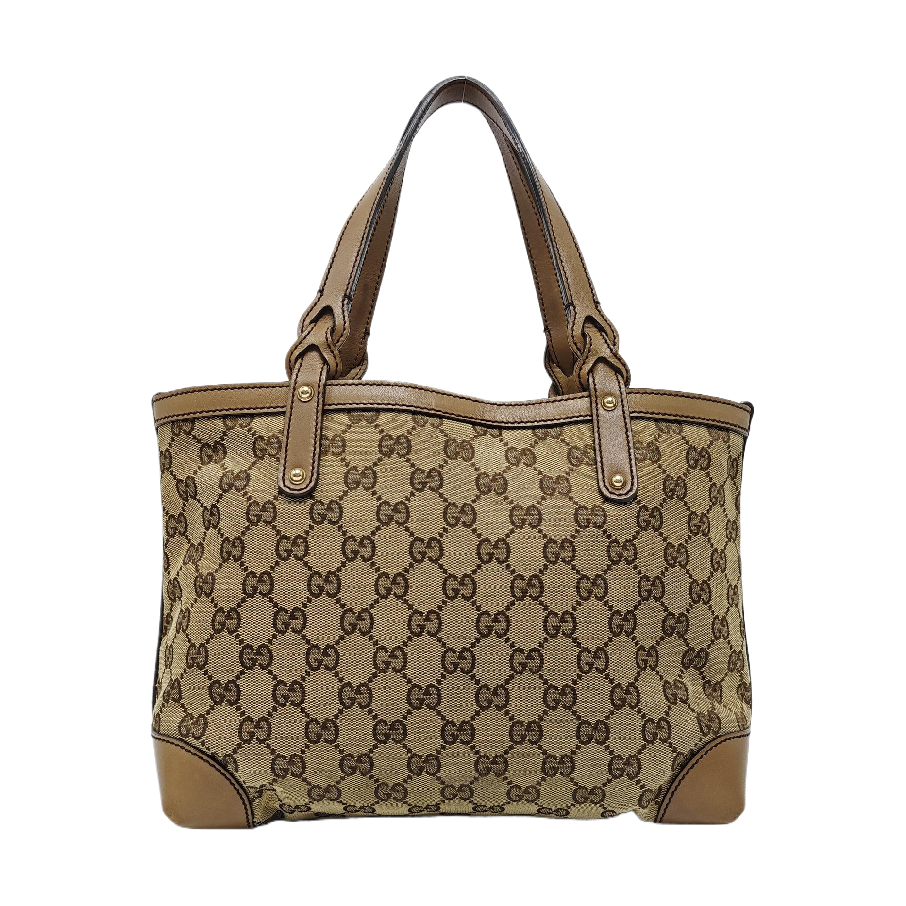 Monogram Canvas Shoulder Bag Brown