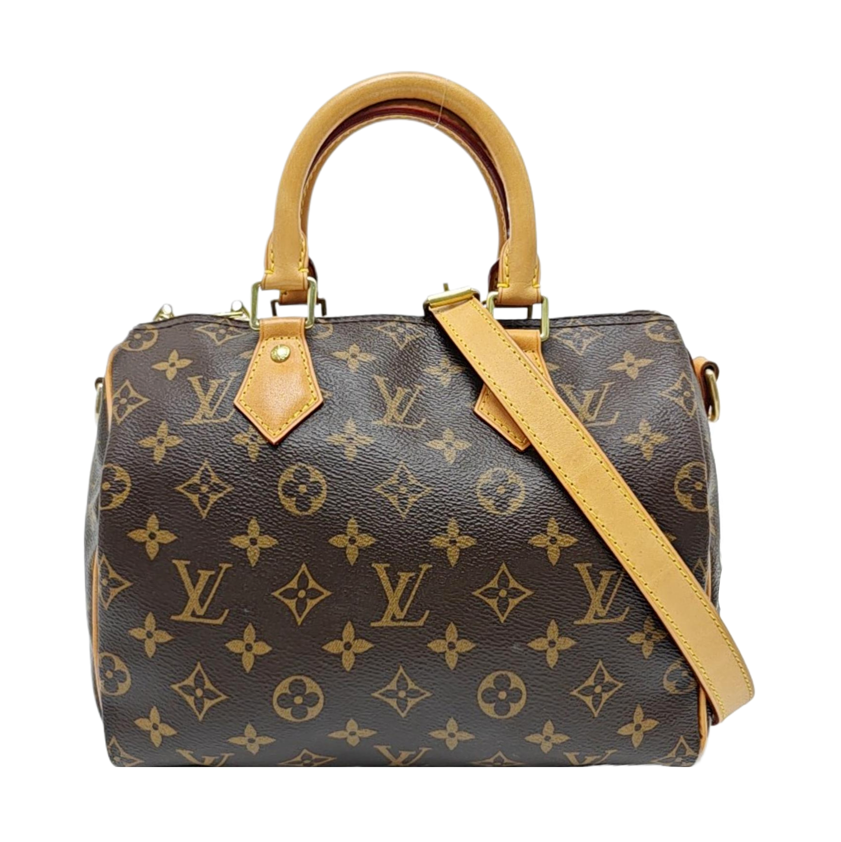 SPEEDY 25 Monogram Coated Canvas Brown