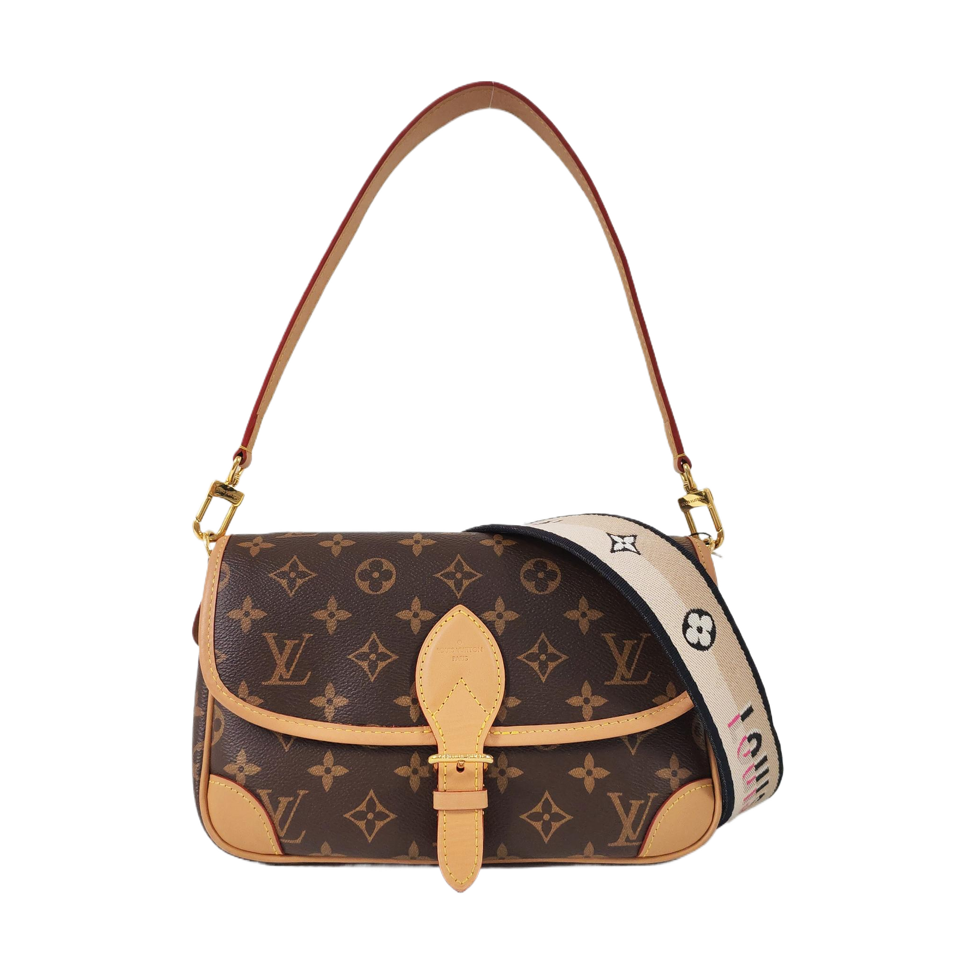 DIANE Monogram Coated Canvas Brown